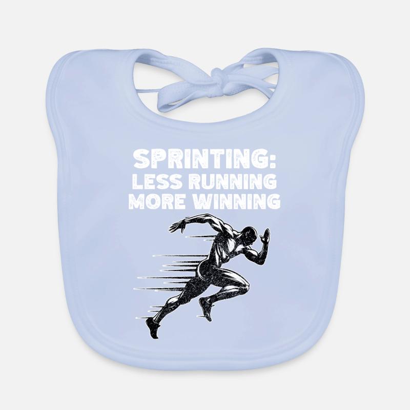 Bahnläufer Sprinter Sprint 100m Sprinter Baby Bio-Lätzchen