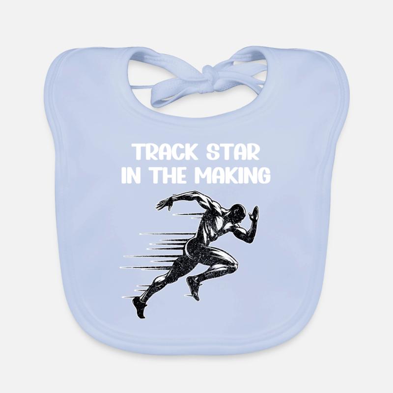 Coureur sur piste Sprinter Sprint 100m sprinter Bavoir bio Bébé