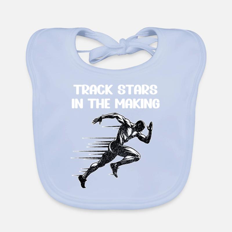 Bahnläufer Sprinter Sprinten 100m Sprinter Baby Bio-Lätzchen