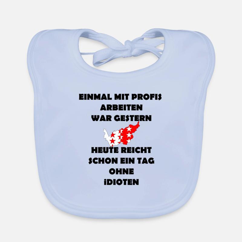 ARBEITEN SCHWARZER TEXT Baby Bio-Lätzchen