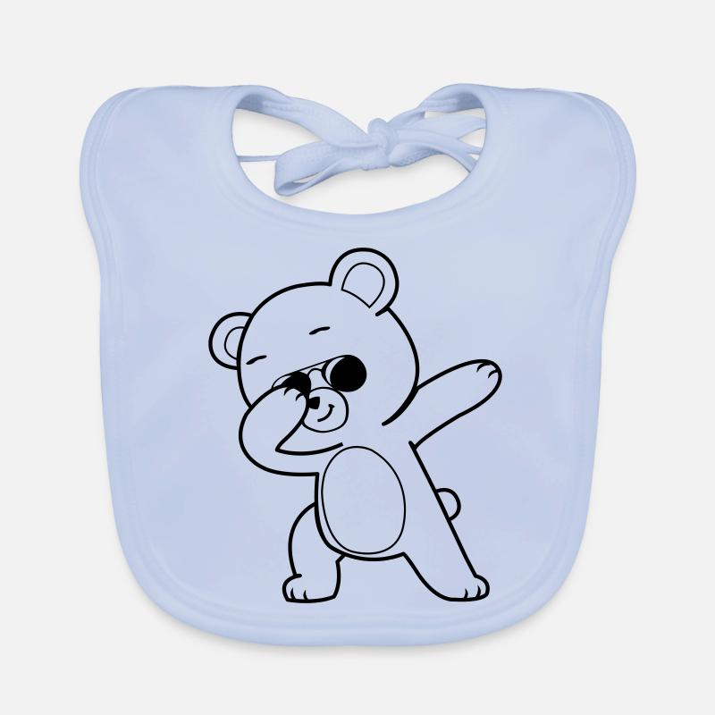 Dabbing Bear Cool Organic Baby Bibs