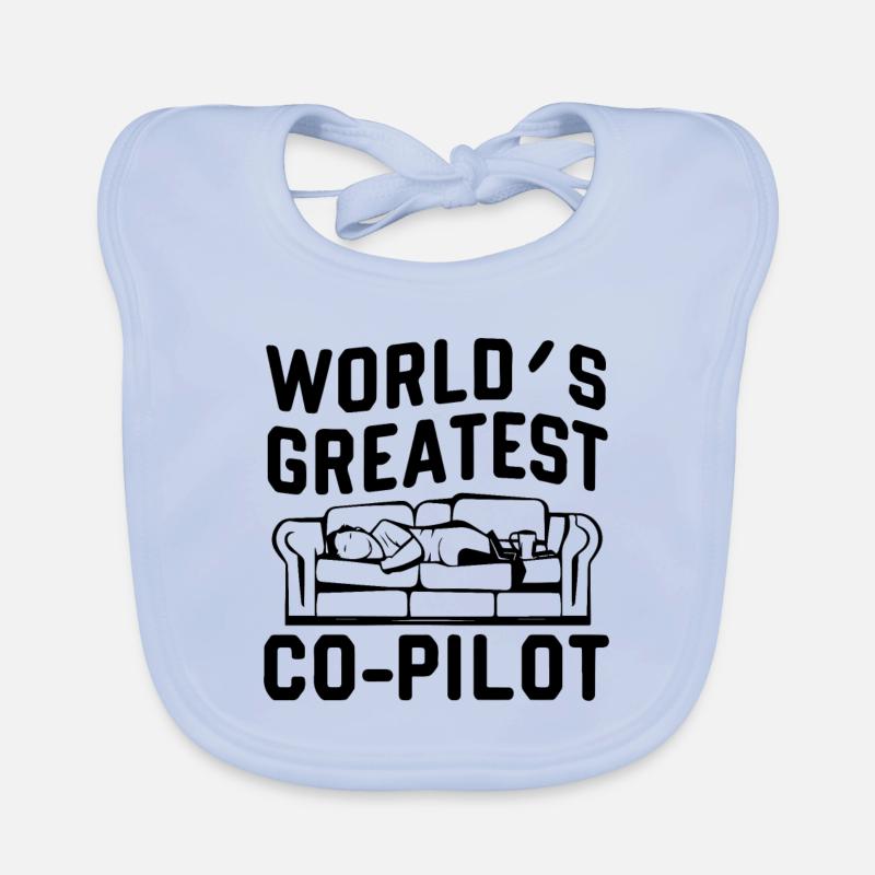 VATERTAG. DER BESTE CO-PILOT DER WELT Baby Bio-Lätzchen