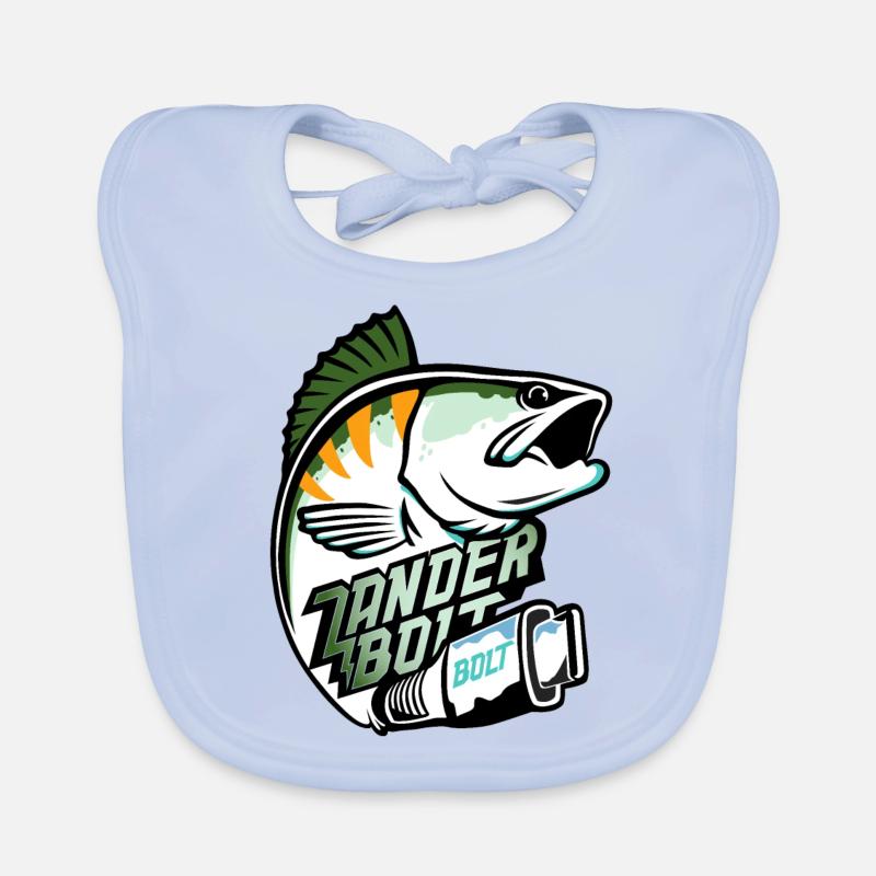 Zander Bolt Logo Design Color Baby Bio-Lätzchen