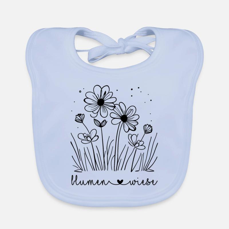 🤍Prairie de fleurs Bavoir bio Bébé
