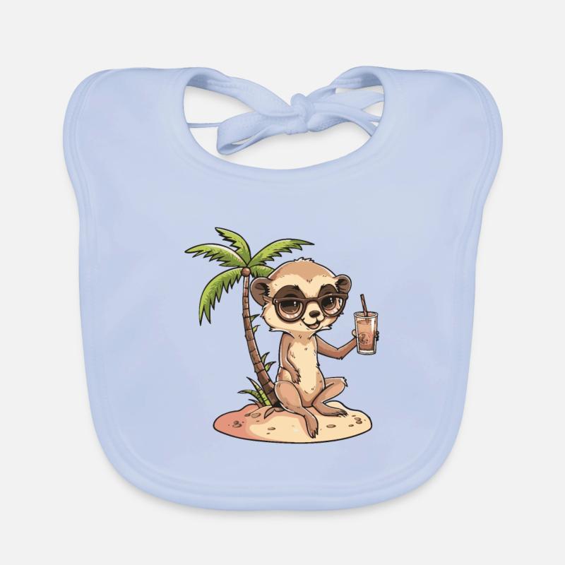 Erdmännchen Sommer Urlaub Baby Bio-Lätzchen