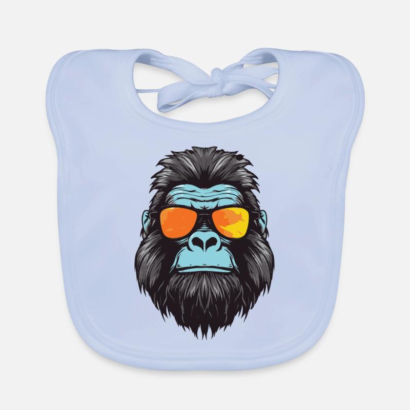 Gorilla Kopf Cool Baby Bio-Lätzchen