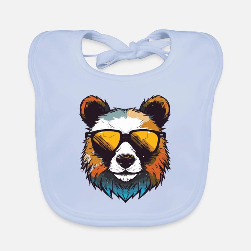 Panda Kopf Cool Baby Bio-Lätzchen