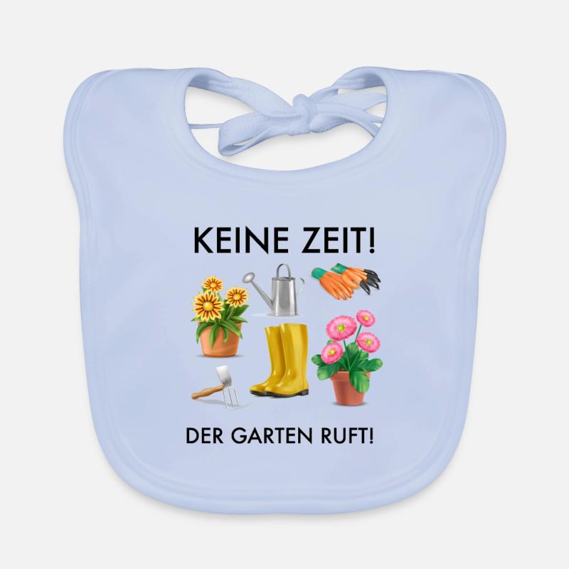 No Time The Garden Is Calling Funny Saying Gift Organic Baby Bibs