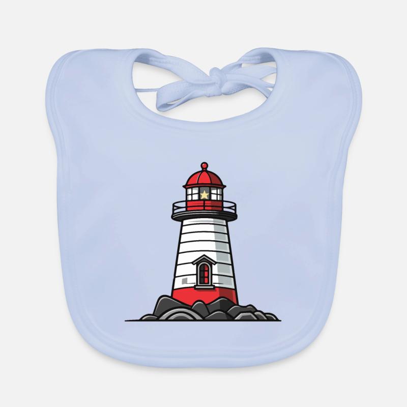 Lighthouse Icon Organic Baby Bibs