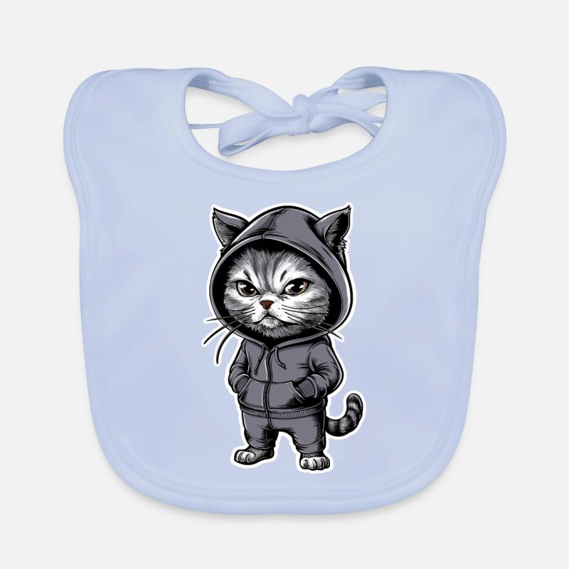 Ärgerliche Böse Katze Grummelige Katze Baby Bio-Lätzchen