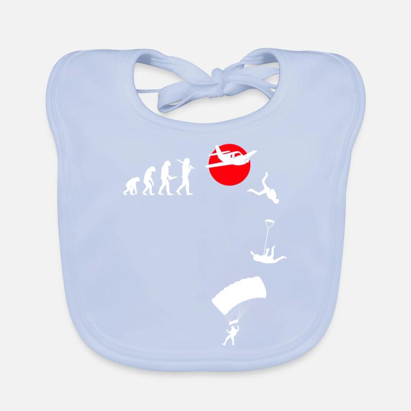 Maillot Skydive Freefly Fallschirmspringer Parachutisme - Bavoir bio Bébé - bleu ciel