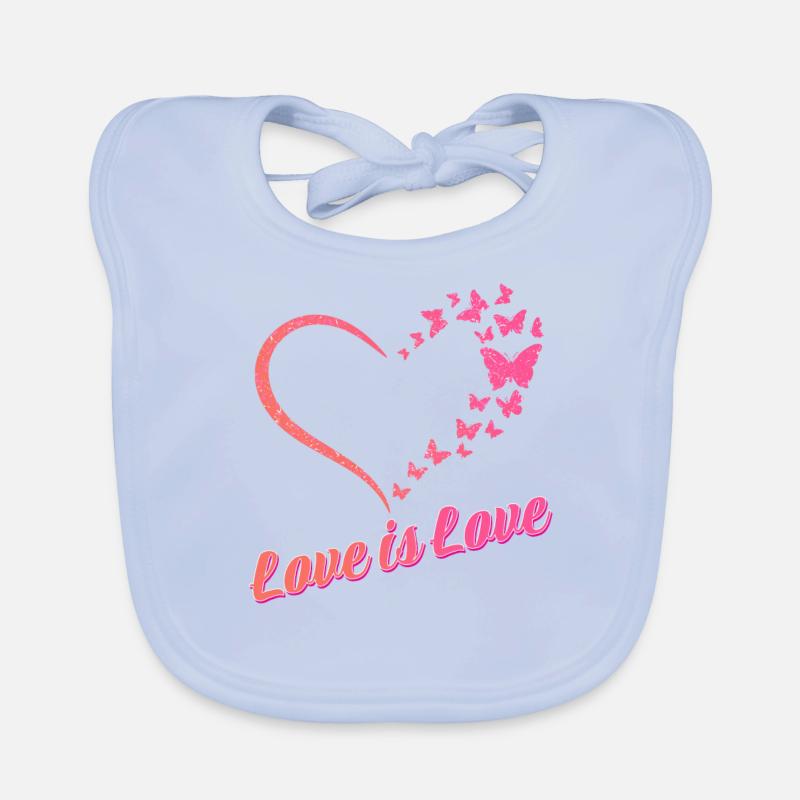 Gender Lesbians, Gays, Trans, Queer Rainbow Organic Baby Bibs
