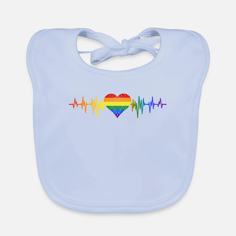 Gender Lesbians, Gays, Trans, Queer Rainbow Organic Baby Bibs