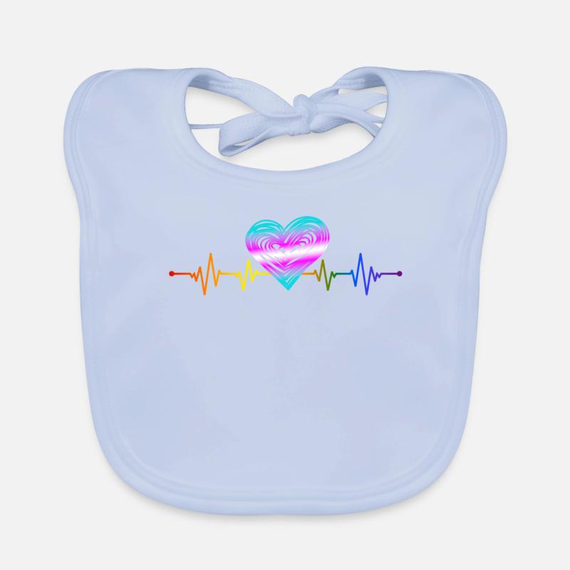 Gender Lesbians, Gays, Trans, Queer Rainbow Organic Baby Bibs