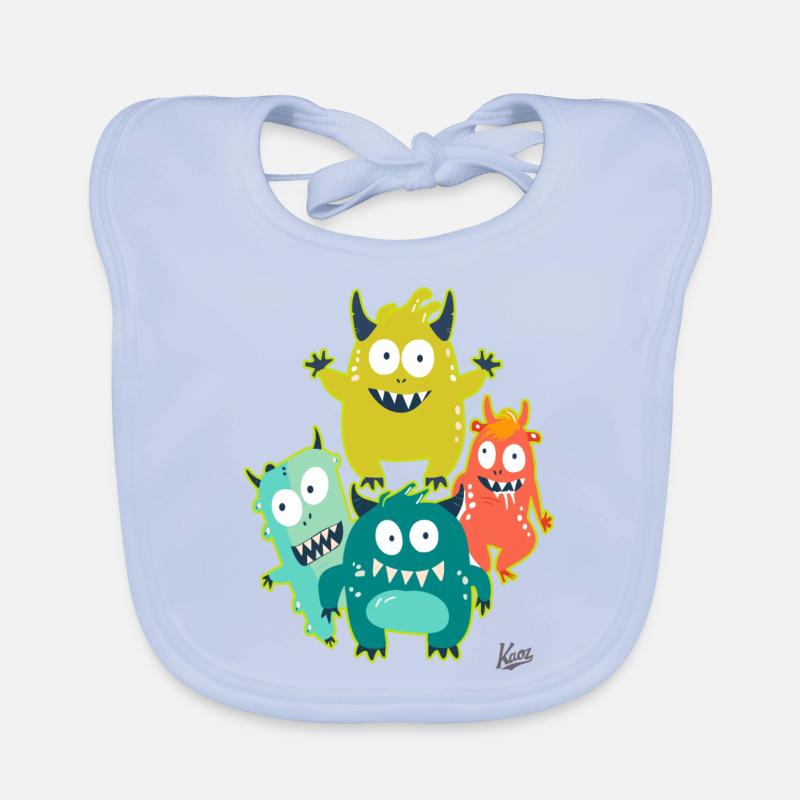 petits amis monstres drôles Bavoir bio Bébé
