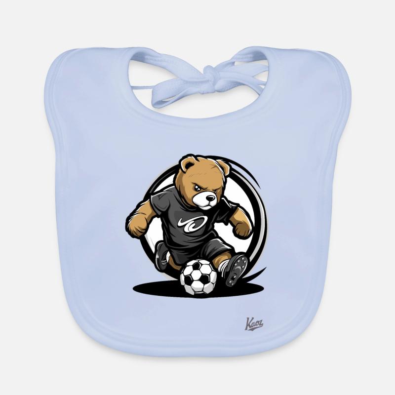 Fußball Bär Baby Bio-Lätzchen