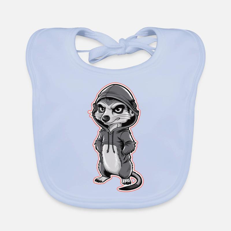 Suricate cool dans un sweat à capuche élégant Bavoir bio Bébé