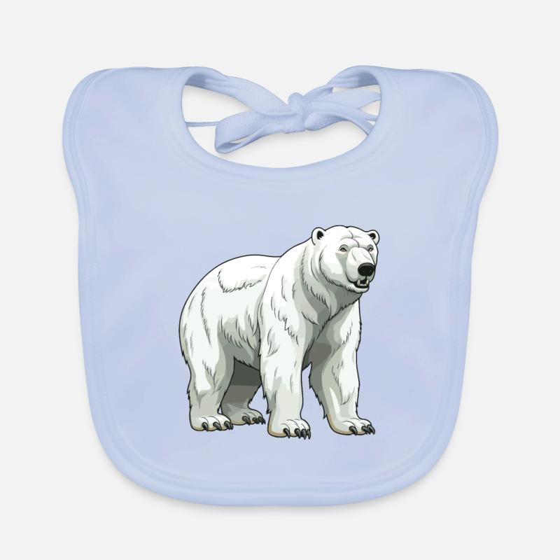 Eisbär Tier Polar bär Baby Bio-Lätzchen