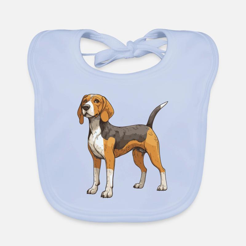 Chien Beagle Bavoir bio Bébé