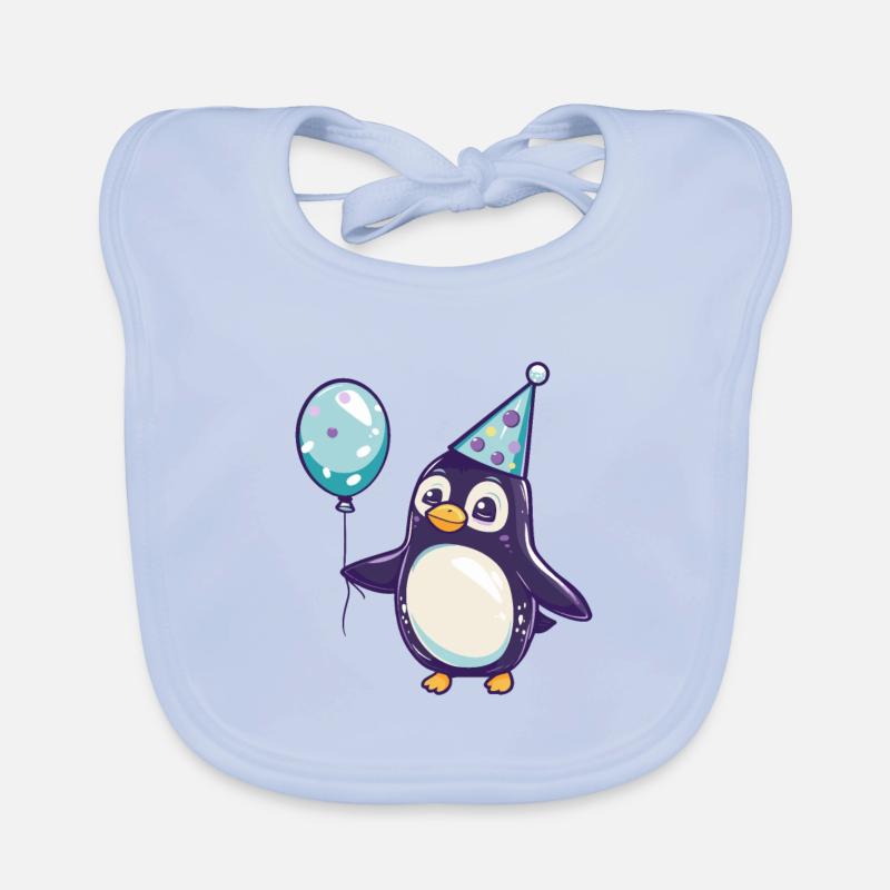 Bande dessinée d’anniversaire pingouin Bavoir bio Bébé