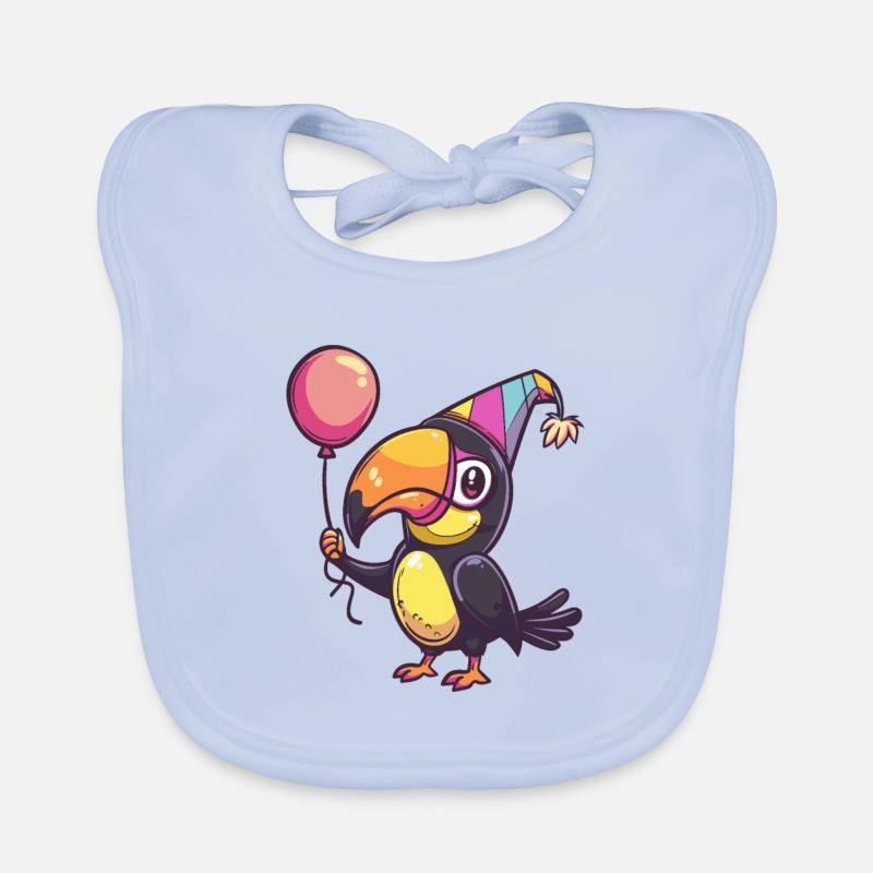 Tukan Vogel Geburtstag Comic Baby Bio-Lätzchen