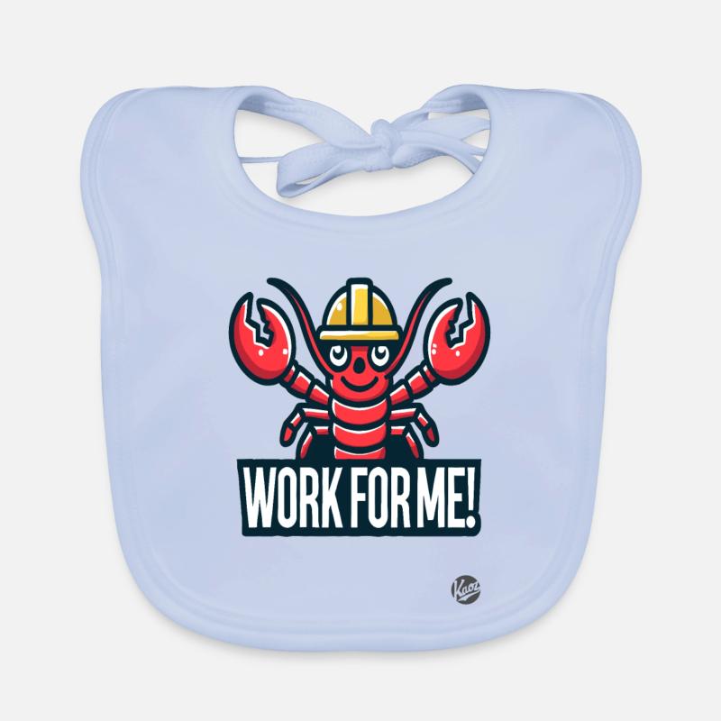 Construction worker Hummer, work for me Organic Baby Bibs