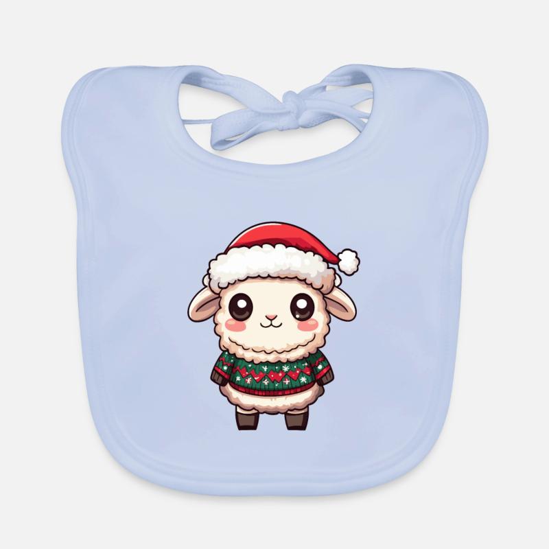 Schaf Weihnachten Comic Baby Bio-Lätzchen