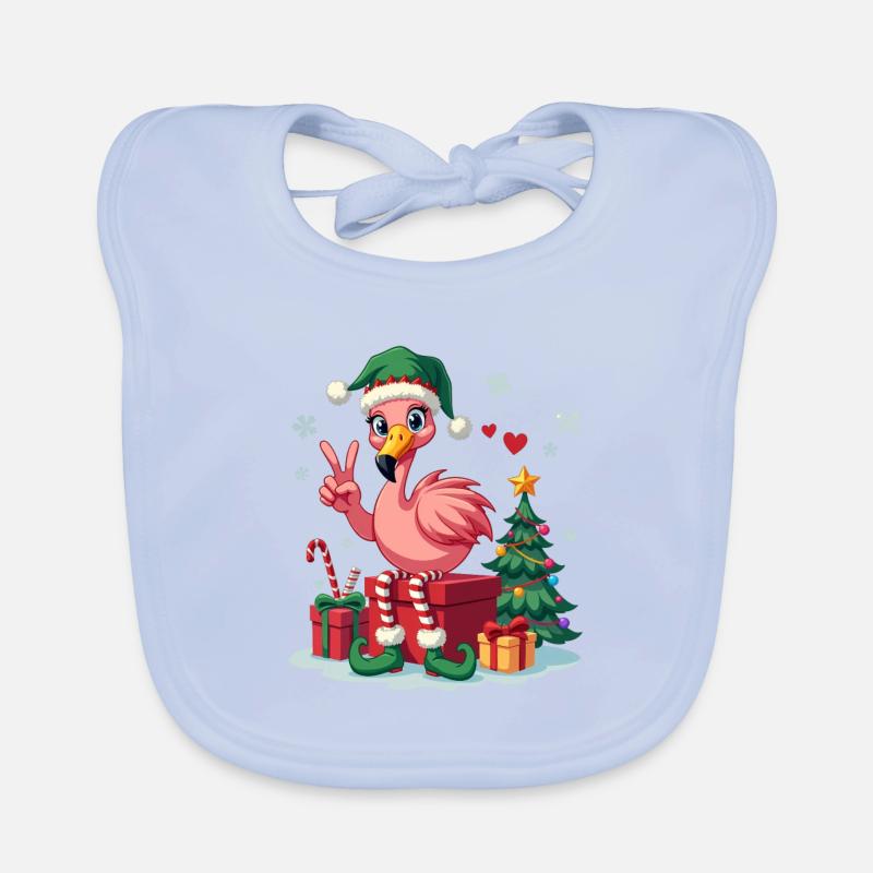 Flamingo Elfe Baby Bio-Lätzchen