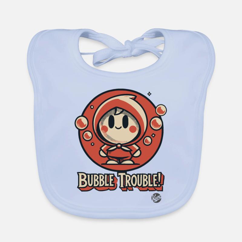 No Cute Kawaii Creature Soap Bubble Bubble Organic Baby Bibs