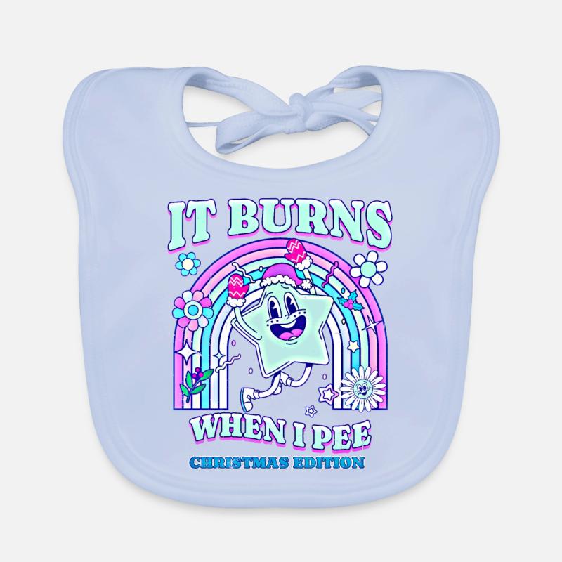 Winter Edition "It Burns when i Pee"! sarkastisch Baby Bio-Lätzchen