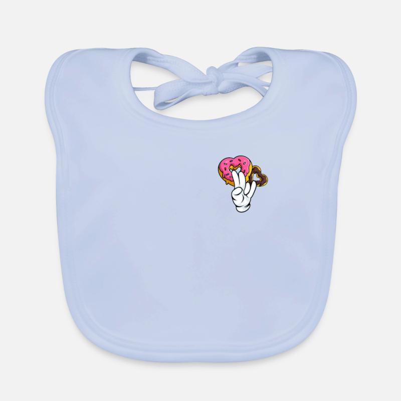 silly embarrassing sarcasm nerd geek donut Organic Baby Bibs