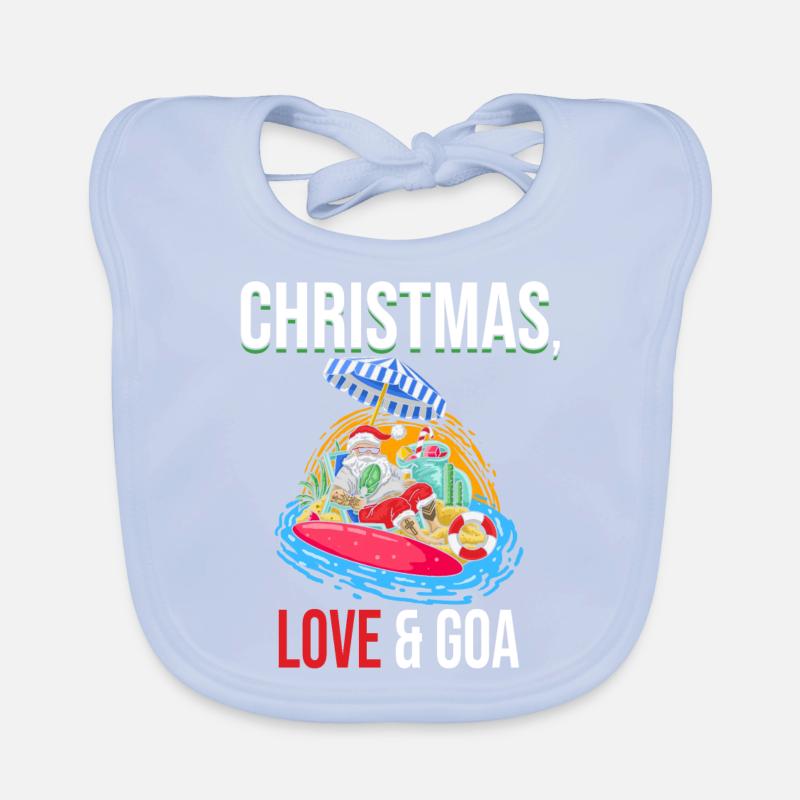 Christmas Disco, Rave, Techno, House, Goa, Party Organic Baby Bibs