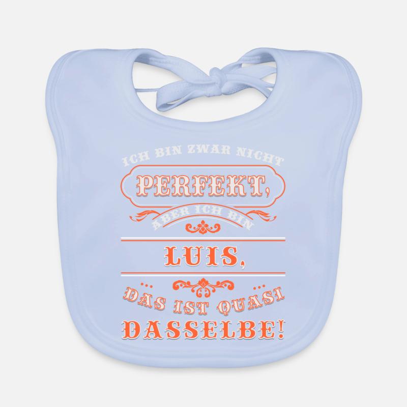 Funny LUIS for Name Day with Name Name Organic Baby Bibs