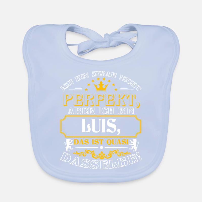 Funny LUIS for Name Day with Name Name Organic Baby Bibs