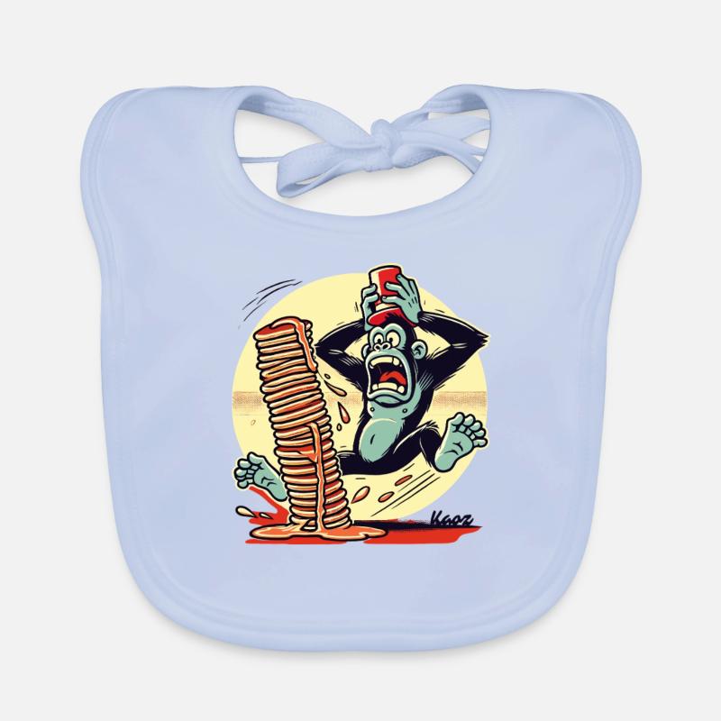 Pancake monkey – chaos with syrup Organic Baby Bibs