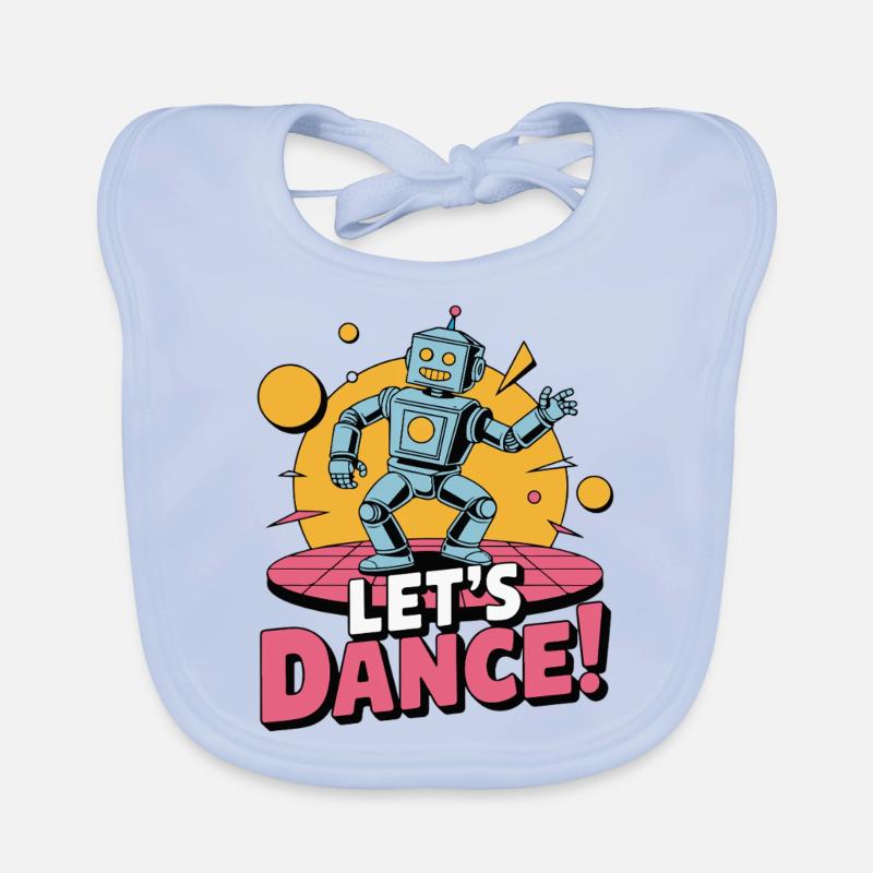 ROBOT, LET'S DANCE Organic Baby Bibs