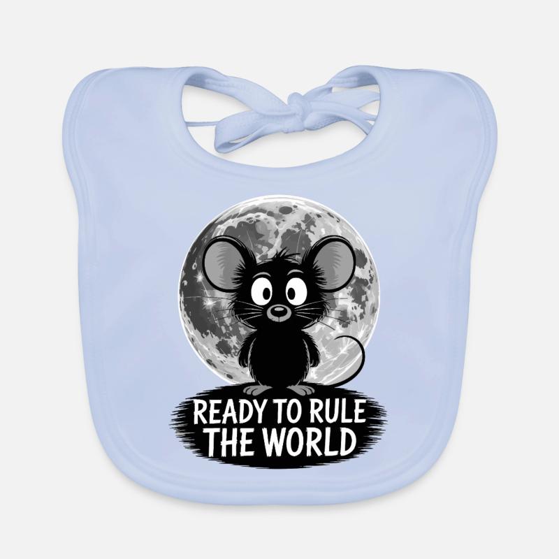 Prêt à conquérir le monde – Souris au clair de lune Bavoir bio Bébé