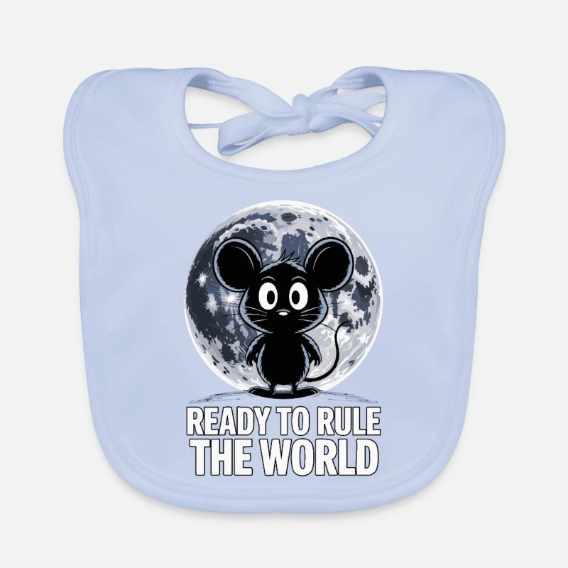 Prêt à conquérir le monde – Souris au clair de lune Bavoir bio Bébé