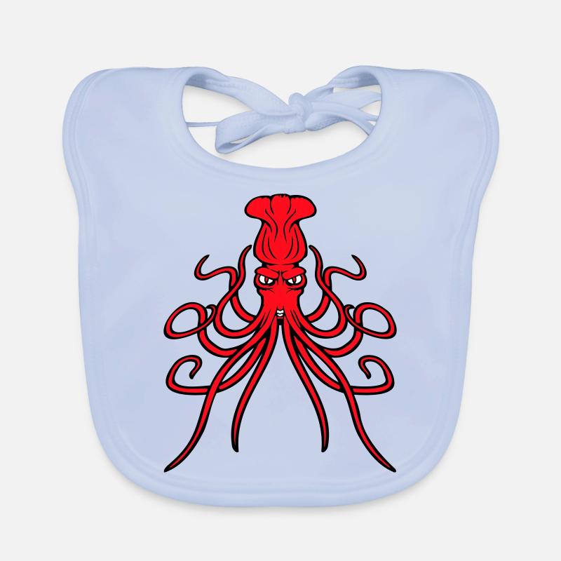 Octopus, octopus, octopus, cephalopod, evil eye Organic Baby Bibs