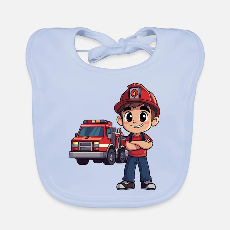 Pompiers pour enfants Bavoir bio Bébé
