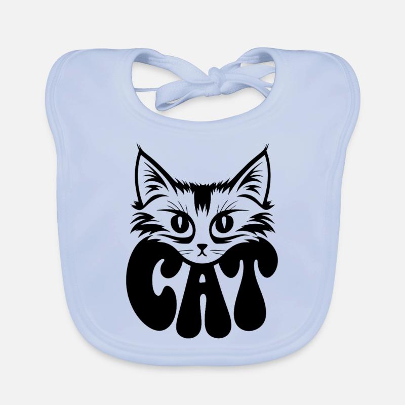 Drôle de Chat Visage De Chat Drôle Les Chats Bavoir bio Bébé