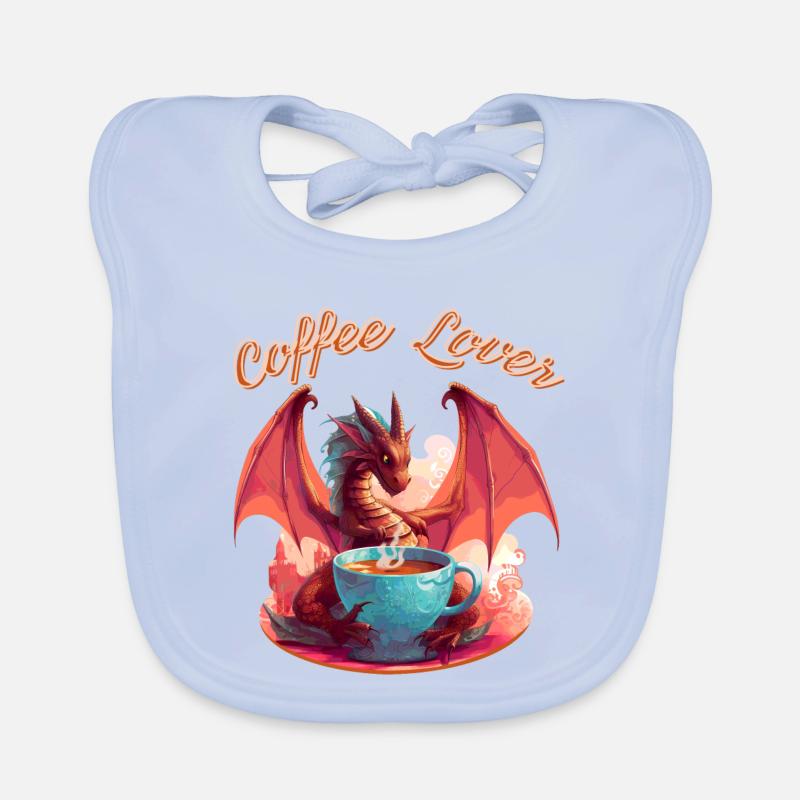Dragon Coffee Lover Bavoir bio Bébé