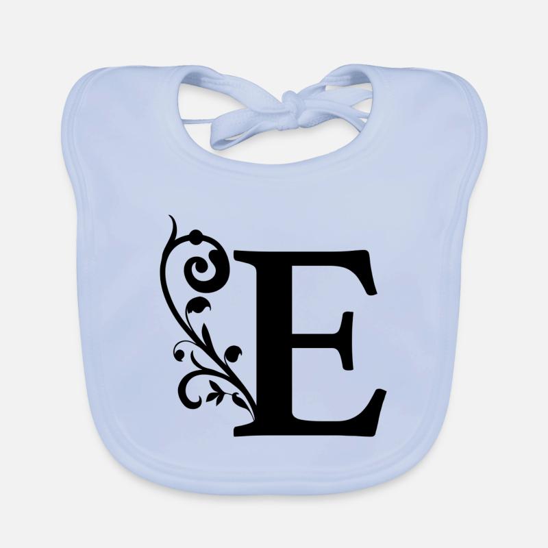 First letter E First name Organic Baby Bibs