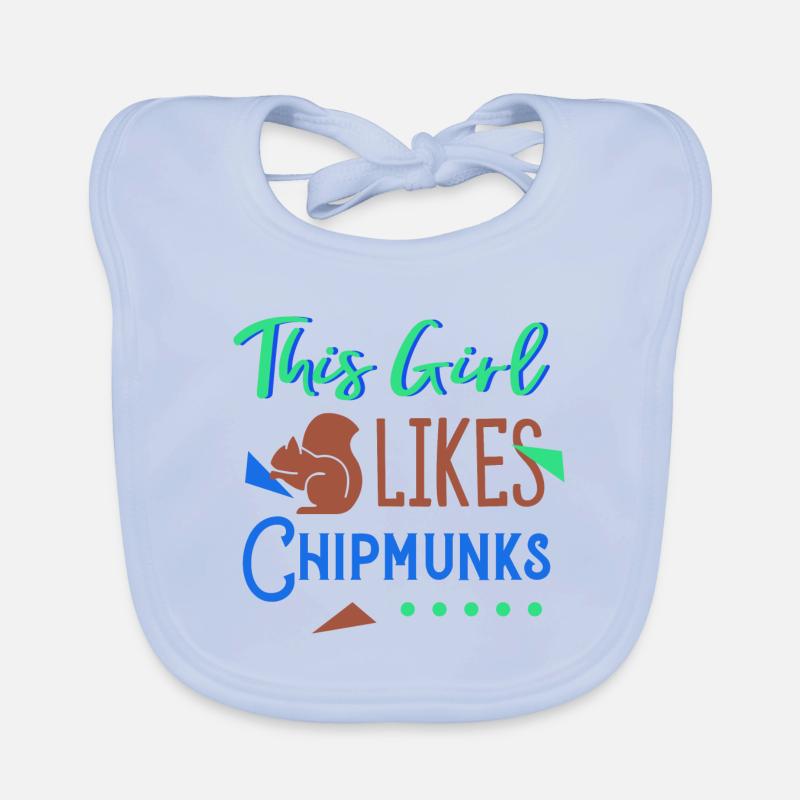 Mädchen mag Streifenhörnchen Waldtier Eichhörnchen Baby Bio-Lätzchen