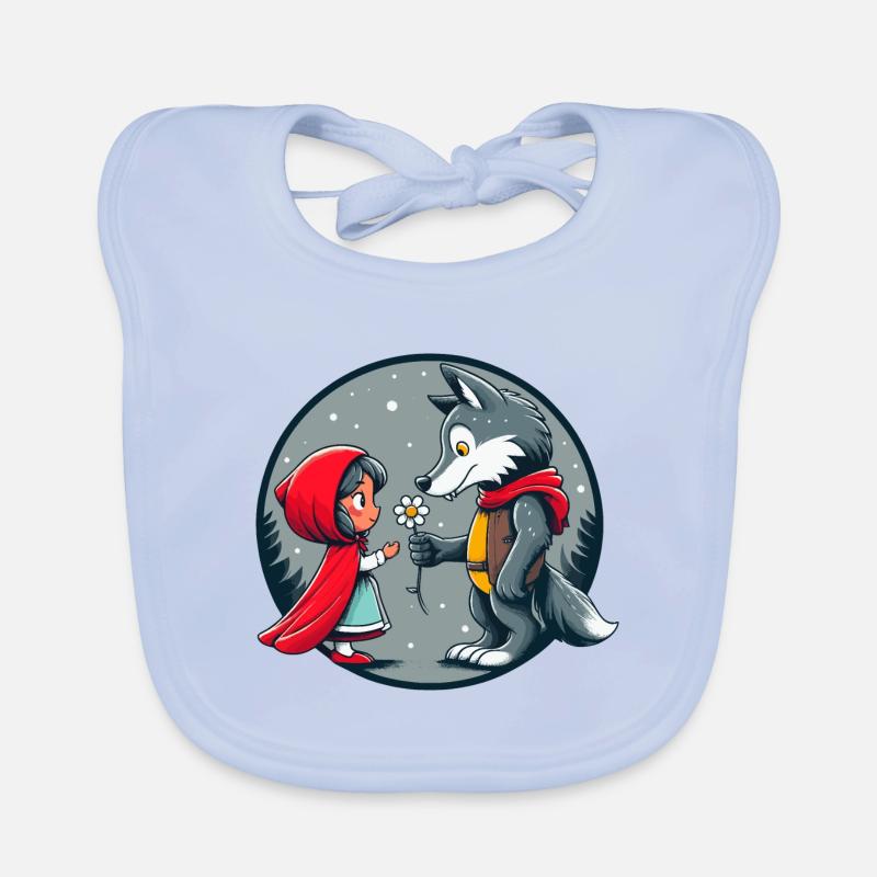 Rotkäppchen Wolf Märchen Kinder Blume Märchenfigur Baby Bio-Lätzchen
