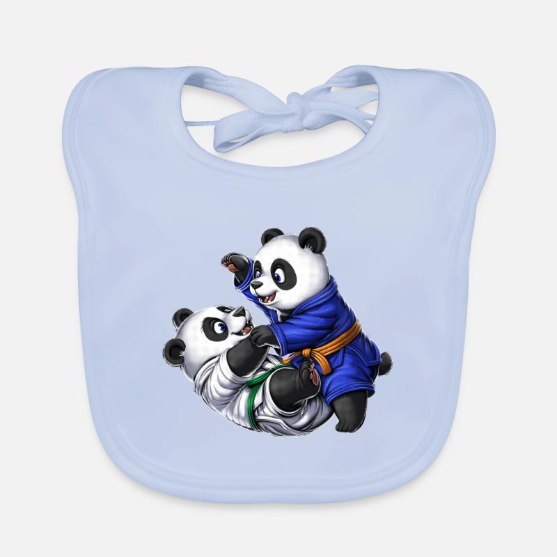 Pandabären Jiu-Jitsu Baby Bio-Lätzchen