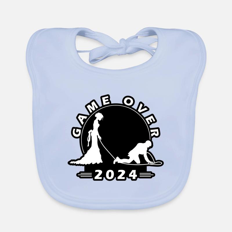 Game Over 2024 Hochzeit Baby Bio-Lätzchen