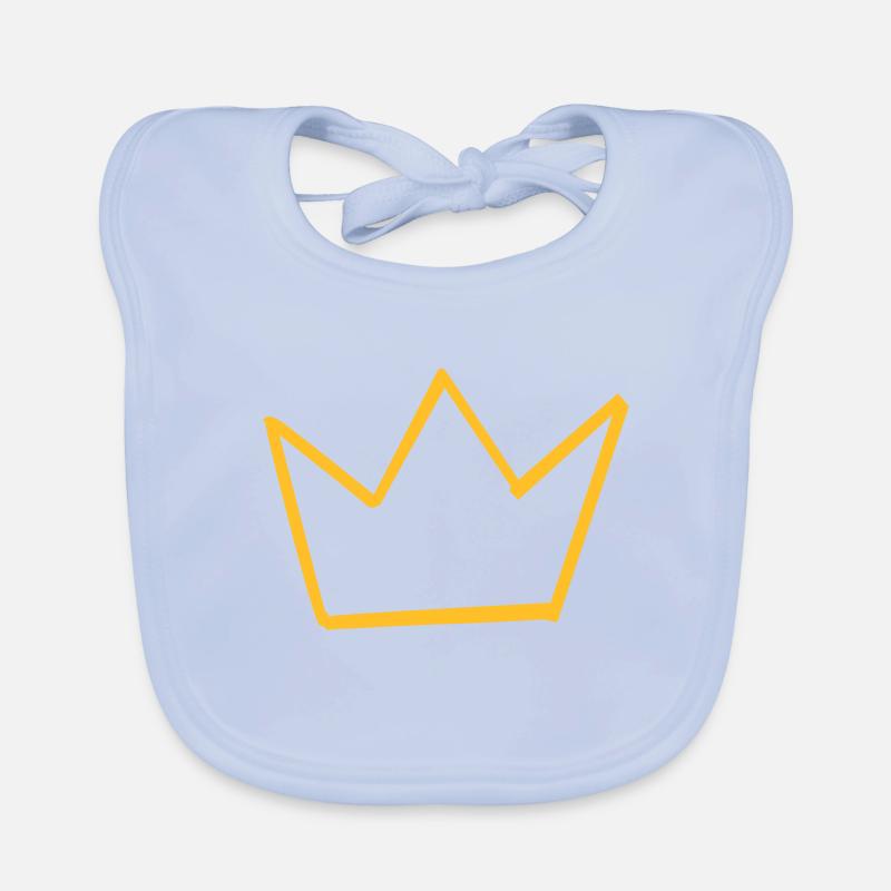 Crown Krone couronne diadème corona Bavoir bio Bébé