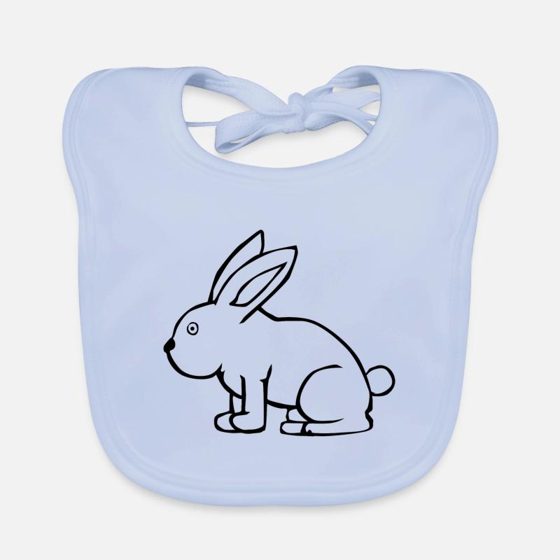 Silhouette de dessin mignonne en forme de lapin Bavoir bio Bébé