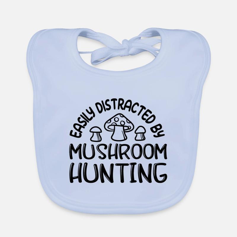 Distracted by Mushrooms Growing Shiitake Organic Baby Bibs
